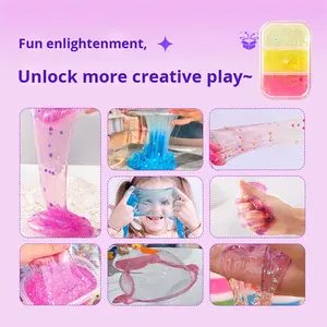 Ibiza per bambini giocattoli fatti in casa scatola cieca di fango di cristallo melma di plastica giocattolo antistress sicuro argilla luminosa melma fai da te si sviluppano 8 + - Product Image 3