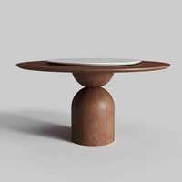 Massivholz-Ess möbel 120cm 130cm 150cm 52 ''59'' Runder Esstisch aus Holz 1,3 m Massivholz-Drehteller-Esstisch