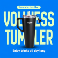 Thermos isotherme à double paroi en acier inoxydable de grande capacité, 1100 ml, avec couvercle en Tritan anti-fuite, sans BPA, pour les voyages