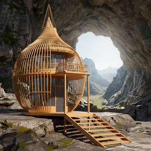 Casa Prefabricada Tradicional <span class=keywords><strong>de</strong></span> Acero Ligero <span class=keywords><strong>con</strong></span> Paneles Sándwich Ecológicos, Diseño Impermeable, <span class=keywords><strong>Alquiler</strong></span> <span class=keywords><strong>de</strong></span> <span class=keywords><strong>Villas</strong></span> Vacacionales para Hoteles - Product Image 1