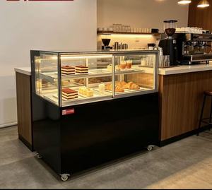 Vitrina Refrigerada para <span class=keywords><strong>Pasteles</strong></span> con Puerta de Empuje y Arrastre, con Ruedas Giratorias, Venta al por Mayor de Fábrica, Refrigerador para Panadería - Product Image 1