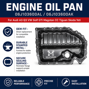 Bac à huile moteur MANER OE 06J103600AL 06J103600AK compatible avec Audi A3 Q3 VW Golf GTI Magotan CC Tiguan Skoda Yeti - Product Image 4