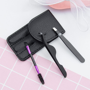 Custom Logo Black Anti Static Slanted Eyebrow Eyelash Tweezers Stainless Steel Brow Hair <b>Removal</b> <b>Tool</b> - Product Image 5