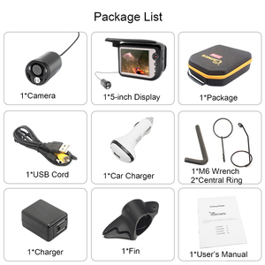 Buscador de Peces con Pantalla LCD de 5 Pulgadas, Resistente al Agua, Cable de 50M, Sonar de 200kHz, Color Gris Hierro, Caja de Regalo - Product Image 6