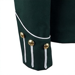 Green Scottish Style Doublet Jacket Handmade Formal <b>Tunic</b> Coat for Men Marching Band Uniform - Product Image 3