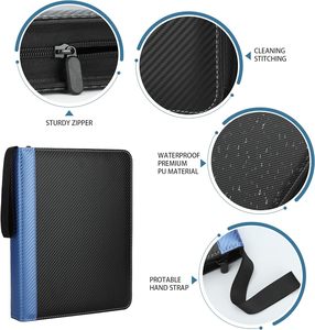 9 pochettes porte-cartes à collectionner avec pochettes Design personnalisé <span class=keywords><strong>Album</strong></span> photo <span class=keywords><strong>Livre</strong></span> 900 pochettes en cuir PU Collection de cartes de jeu Classeur - Product Image 4