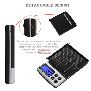 0.01g chính xác 200g Công suất đồ trang sức quy mô nhỏ kích thước bỏ túi với trường hợp bảo vệ kỹ thuật số Quy mô điện tử - Product Image 3