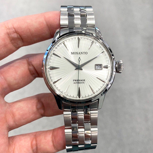 Reloj de Pulsera para Hombre, <span class=keywords><strong>Serie</strong></span> Cocktail, Esfera <span class=keywords><strong>Blanca</strong></span>, Resistente al Agua, Estilo Ejecutivo, Mecánico Automático - Product Image 3