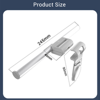 Lampe d'écran USB à gradation progressive, protection des yeux, portable, barre lumineuse LED suspendue pour lecture électronique, pour ordinateur portable