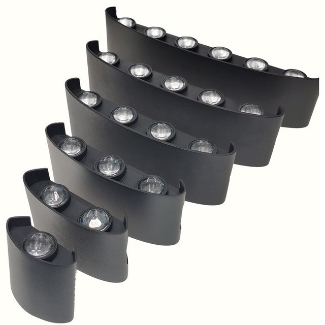 2W 4W 6W 8W 12W 16W Surface Mounted Outside Waterproof Wall Mounted Light Outdoor White Modern External Sconce Lights Led Wall,W