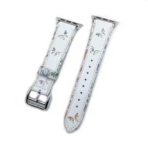 Correa de Reloj Inteligente Ultra 2 para Mujer, en Cuero Rosa, Compatible con <span class=keywords><strong>Apple</strong></span> <span class=keywords><strong>Watch</strong></span> Series 9 <span class=keywords><strong>8</strong></span> 7 6, Transpirable, con Hebilla de Acero Inoxidable - Product Image 4