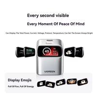 Chargeur GaN UGREEN X740 45W, chargeur rapide USB C 3C 45W °   Écran TFT inclinable, affichage intelligent, chargeur mural pliable PD3.0 PPS