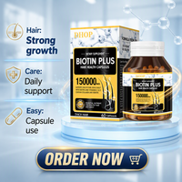 Capsules de produits de beauté pour la croissance et la nutrition des cheveux avec biotine et vitamines 5-HTP, 60 unités pour hommes et femmes adultes