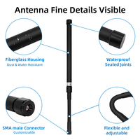 Antenne en fibre de verre double bande 2,4 GHz 5,8 GHz 8dBi IP67 étanche, antennes de communication longue portée pour station de base LoRa