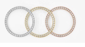 Tùy Chỉnh Vàng Bạc Kim Cương Bezel Phù Hợp Với 40 Mét Đồng Hồ Chỉ Cắt Vòng Rắn Vàng Kim Cương Bezel Cho RLX Tổng Thống Xem - Product Image 5