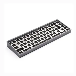 Teclado de latão personalizado, placa de teclado de alumínio mecânico cnc anodizado máquina de 60 por cento estojo de teclados