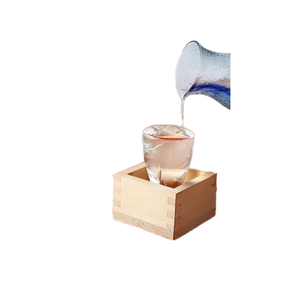 Juego de caja de madera natural con vaso de vidrio para fiesta en casa en Japón Caja de madera hecha a mano - Product Image 4