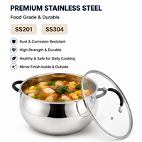 Ensemble de casseroles en acier inoxydable en forme de pomme, multifonctionnel, au design élégant, pour soupes et bouillons, avec couvercles, vente en gros