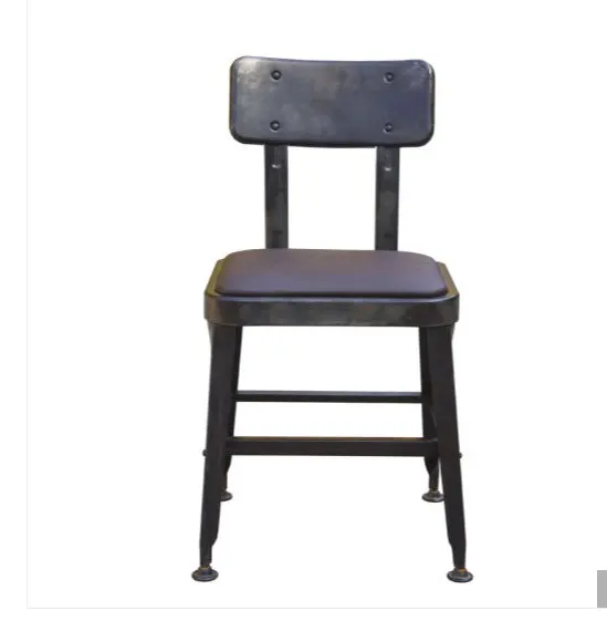 सस्ते भोजन कक्ष फर्नीचर विंटेज औद्योगिक कुर्सी लकड़ी धातु कैफे और रेस्तरां में प्रयुक्त कुर्सी रेस्तरां