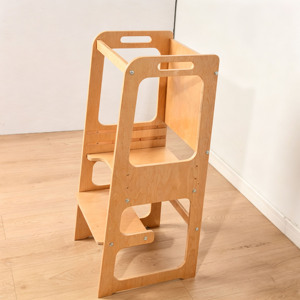Sturdy Anti-tip Kids <b>Helper</b> <b>Stool</b> For <b>Kitchen</b> Counter Birch Wood Montessori Wood Learning Tower - Product Image 1
