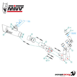 Sistema de Escape Completo para Motocicleta MIVV X M5, Fabricado en Italia, en Acero Negro Racing para 660 2021 - Product Image 4