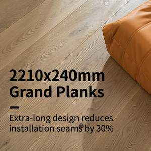 Suelo de Madera Multicapa de Abedul Lacado con UV, Diseño Moderno de Tablas Extra Anchas, Tono Miel Natural, 4.0mm, para Dormitorio, Sala de Estar, Exteriores y Parques - Product Image 5