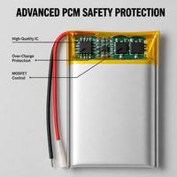 Baterai Li-Po Polimer Tahan Lama 3.7V 700mAh Slim-Cell Anti-Bengkak untuk Mesin POS Sistem Alarm Tag Elektronik Daya Tahan Lama