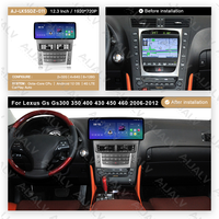 Cadre d'autoradio GPS OLED universel 12,3 pouces pour LEXUS GS GS300 350 2006-2012 Gris fer Kit de montage sur tableau de bord pour autoradio Android