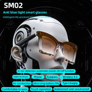 Nouvelles lunettes audio intelligentes SM02, style sport, sans fil 6.0, étanches, longue durée de vie de la batterie, conduction d'air, contrôle tactile - Product Image 5