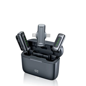Lavalier 2 in 1マイクビデオ録画屋外録音ラジオノイズキャンセル充電ケースミニマイク - Product Image 1