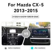 MOOKAKA-Reproductor de vídeo multimedia con navegación GPS, unidad principal en el tablero, radio de coche, estéreo, 2DIN, para Mazda 2012-2015, Android 13