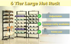 Giá để trưng bày mũ bóng chày và mũ lưỡi trai bằng kim loại tùy chỉnh chất lượng cao, thích hợp cho cửa hàng bán lẻ và lưu trữ tại nhà, kiểu đặt sàn - Product Image 6