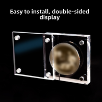 Boîtier de présentation de luxe en acrylique transparent magnétique pour pièces commémoratives, étui anti-poussière pour médailles de défi, idéal pour exposition et stockage