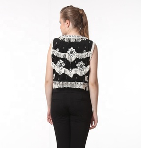 Veste sans manches pour femme, style bohème, ethnique, banjara, indienne, traditionnelle, brodée à la main, avec des motifs tribaux artistiques - Product Image 3