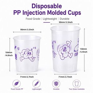 Gobelet jetable en plastique PP pour Frappuccino et Smoothie, 16 oz, diamètre 90 mm, impression personnalisée, café à emporter - Product Image 4