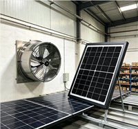 Kit de ventilateur axial solaire 14 pouces 60W avec panneau solaire DC18V, ventilateur d'extraction alimenté par l'énergie solaire, OEM/ODM personnalisable