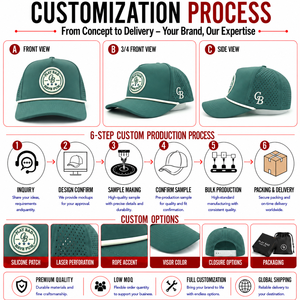 Casquette de golf en silicone à cinq panneaux, logo personnalisé, haute qualité, faible MOQ, snapback en silicone, respirante, séchage rapide, durable, pour hommes et femmes - Product Image 2