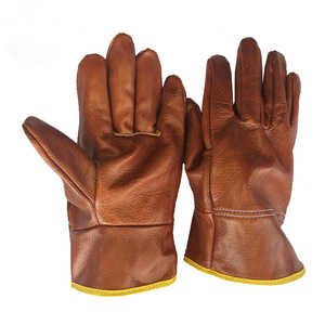 Full-Grain Cowhide Short Welding <b>Gloves</b> With Split Blades For TIG Welding Industry Unlined Molten Metal Splash Test <b>Type</b> A - Product Image 1