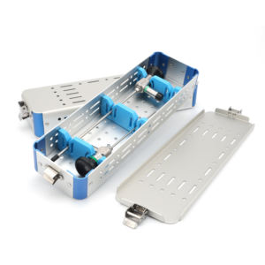Vendita calda strumenti per laparoscopio vassoio contenitore per sterilizzazione in acciaio inox scatola per attrezzature chirurgiche in alluminio scatola sterilizzata - Product Image 4