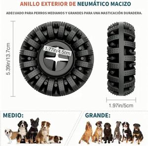 Jouet pour chien en caoutchouc indestructible, jouet à mâcher pour animaux de compagnie avec distributeur de nourriture, pour les mâcheurs agressifs, nettoyage des dents, jouet interactif pour friandises - Product Image 2