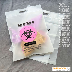 Bolsa de Plástico Sellable Personalizada, Ecológica, de CPE Esmerilado, con Asa Troquelada, Impresión por Grabado, Reciclable, para Envasado de Alimentos, Aperitivos y Zapatos - Product Image 2