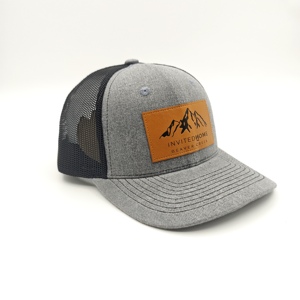 Gorra de Béisbol Richardson 112 Y2K de Alta Calidad, Estilo Hip Hop, 6 Paneles, Malla Estructurada de Algodón, con Parche de Cuero Poligonal - Product Image 2