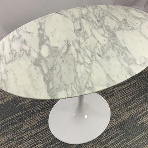 Aangepaste Meubelen Moderne Witte Natuurlijke Arabescato Marmer Ovale Eero <span class=keywords><strong>Saarinen</strong></span> Tulip Eettafel - Product Image 4
