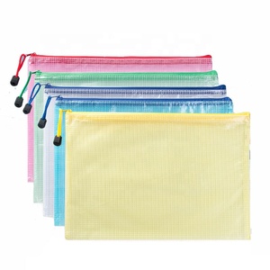 Sacs de pochette à fermeture éclair en maille A4 personnalisés en usine Sacs de classement à fermeture éclair en plastique pour l'organisation - Product Image 2