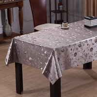 Nappe en PVC métallisé feuille d'or RNPT avec support tissé, imperméable et anti-taches pour table de salle à manger domestique