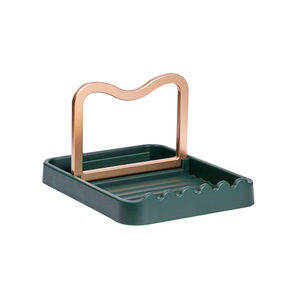 Pot Lid <b>Rack</b> Countertop Storage Organizer Multi Function <b>Kitchen</b> Utensil Holder Plastic Minimalist Design - Product Image 5