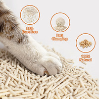 Litière pour chat en tofu agglomérante parfumée à la rose, contrôle des odeurs, biodégradable, jetable aux toilettes, écologique