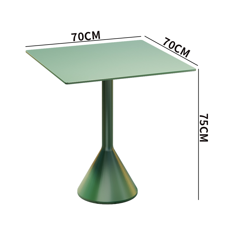 Green-single table-square table