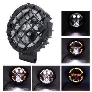 ไฟหน้า LED ทรงกลมขนาด 7 นิ้ว ยี่ห้อ Qidewin พร้อมตะแกรงป้องกัน สำหรับรถจักรยานยนต์ รถออฟโรด ไฟสปอร์ตไลท์ 12-24V ป้องกันน้ำและฝุ่นระดับ IP67 - Product Image 2