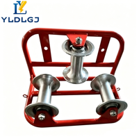 Poulie de guidage en aluminium YILI à trois roues pour câbles, idéale pour la pose de câbles électriques souterrains et la construction de lignes électriques.
